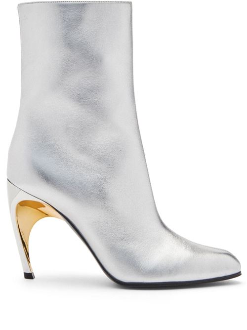 Laminated leather ankle boots for women. ALEXANDER MCQUEEN | 780677WIF218369